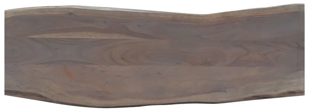 Mesa consola 115x35x76 cm acácia maciça e ferro cinzento
