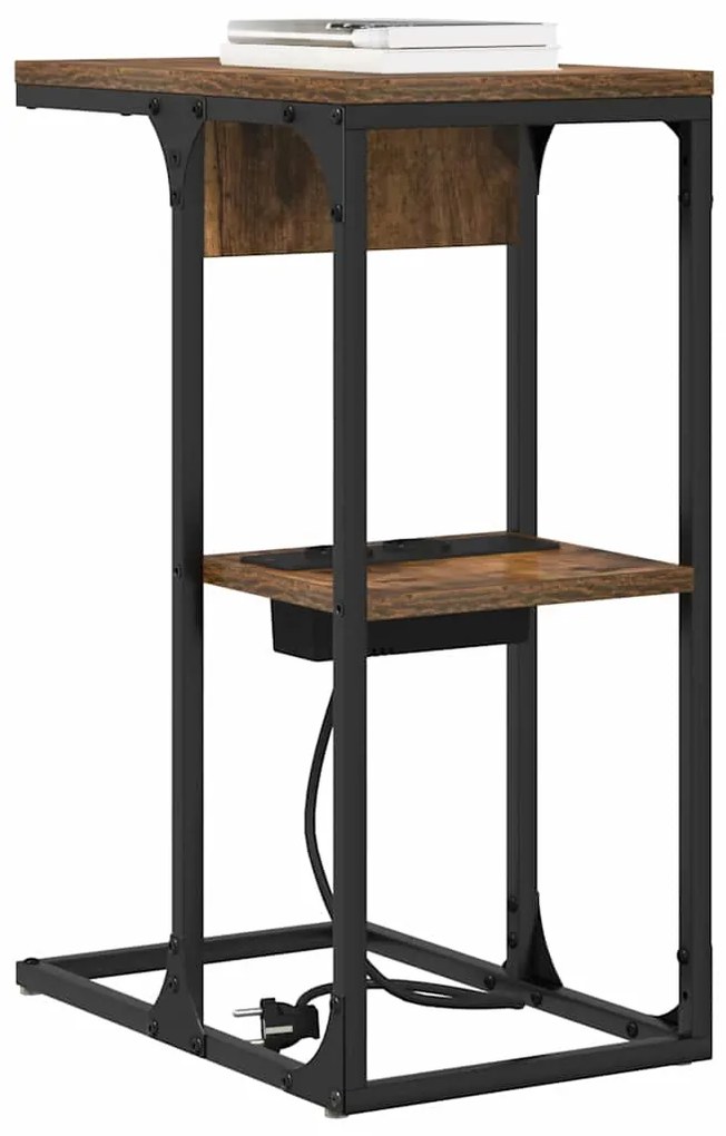 Mesa-de-cabeceira Carvalho fumê 41.5 x 26 x 60.5 cm