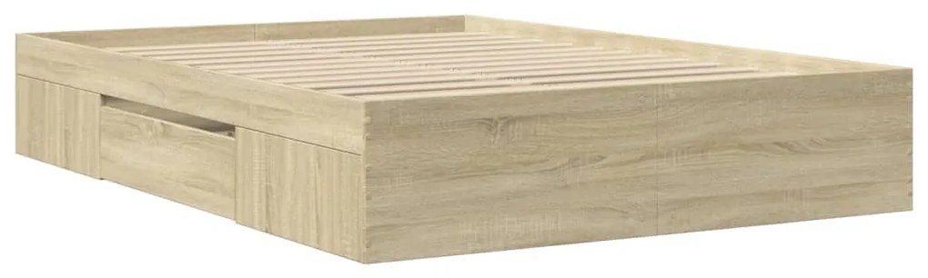 Estrutura cama s/ colchão derivados de madeira carvalho sonoma