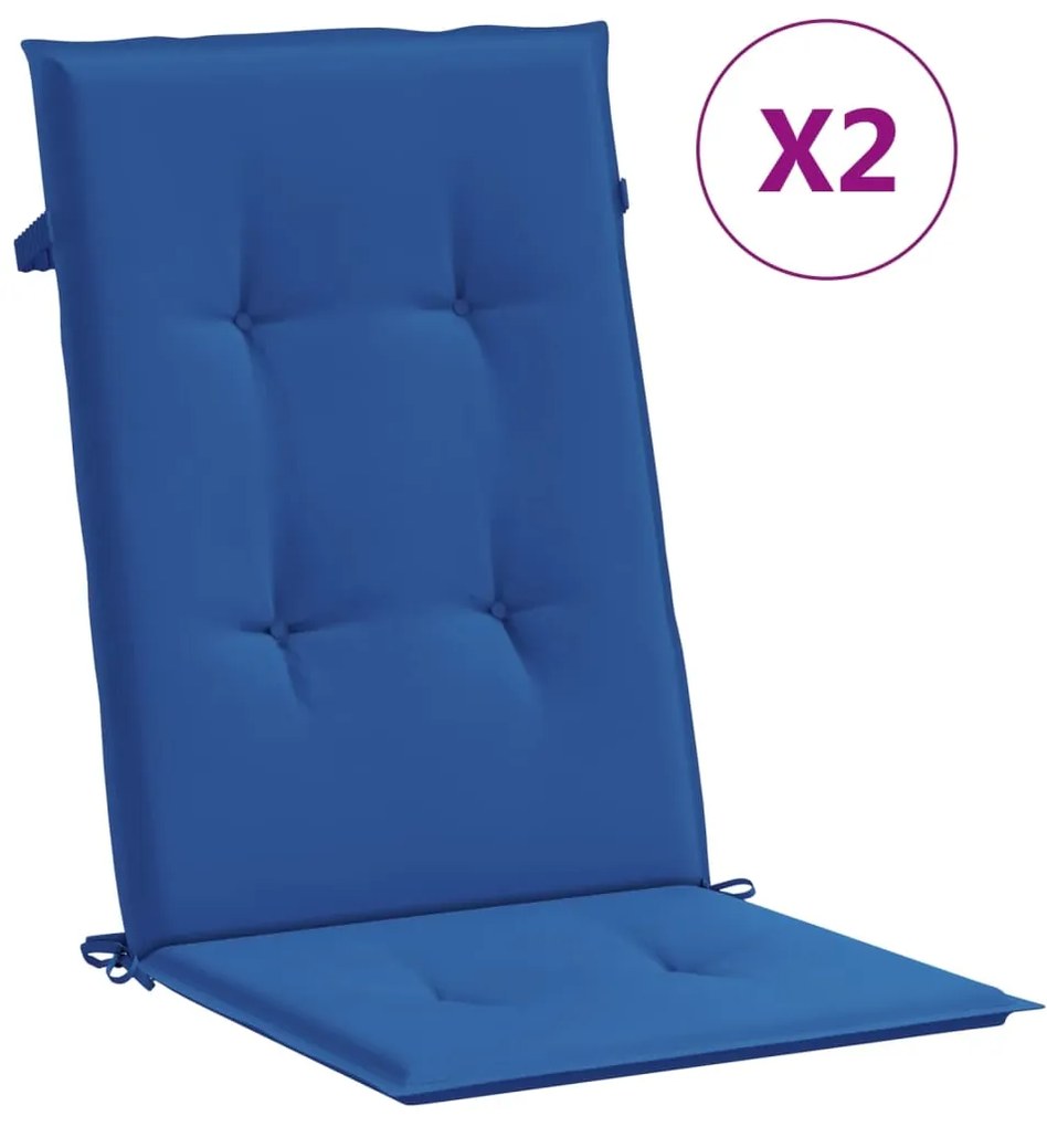 Cadeiras de jardim reclináveis c/ almofadões 2 pcs teca maciça
