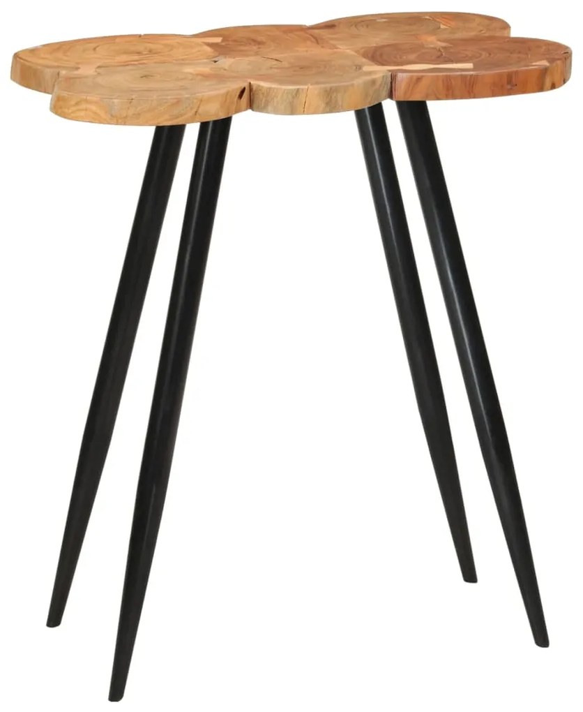 Mesa de bar tronco de madeira 90x54x105 cm acácia maciça
