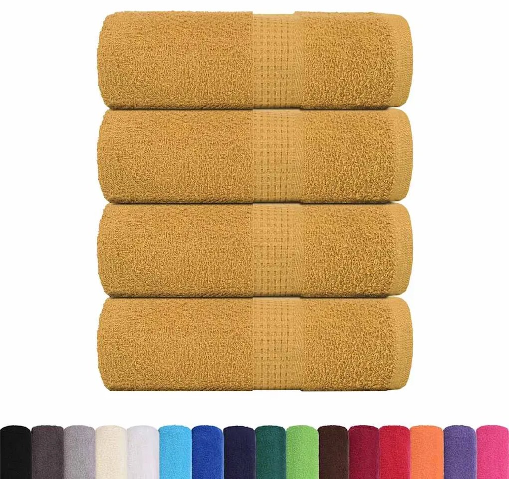 Toalhas de mãos 4 pcs 30x30 cm 360 g/m2 100% algodão ouro