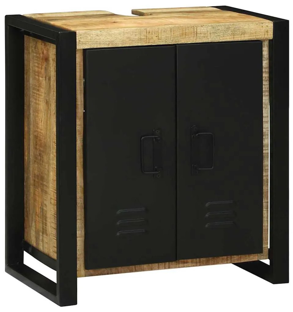 vidaXL Armário de lava-louça Castanho Madeira de manga maciça