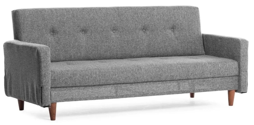 Sofá-Cama de 3 Lugares Hiko – Cinzento Claro – 180 x 102 cm