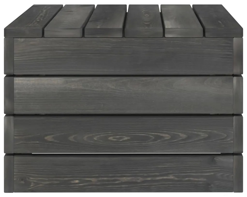 Mesas de paletes para jardim 2 pcs pinho maciço cinzento-escuro