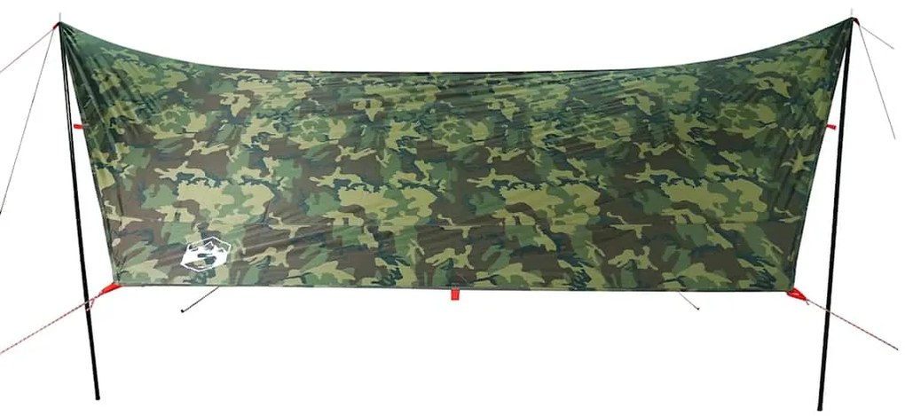 Lona de campismo 462x306x211 cm impermeável camuflagem