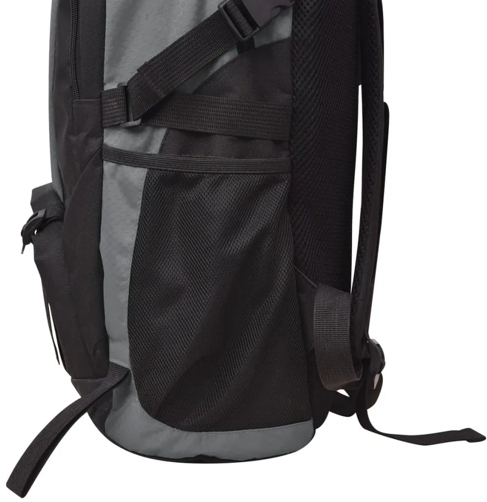 Mochila para caminhadas 40 L preto e cinzento