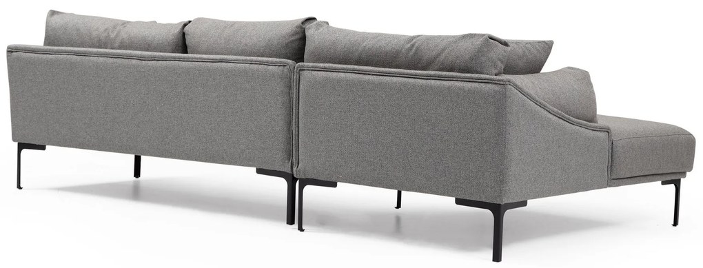 Sofá de Canto Leo Corner – Cinzento – 255 x 150 cm