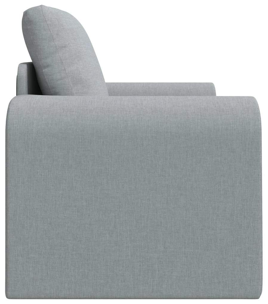Sofá Cama 2-em-1 Cinza Claro 98x71x83 cm Tecido