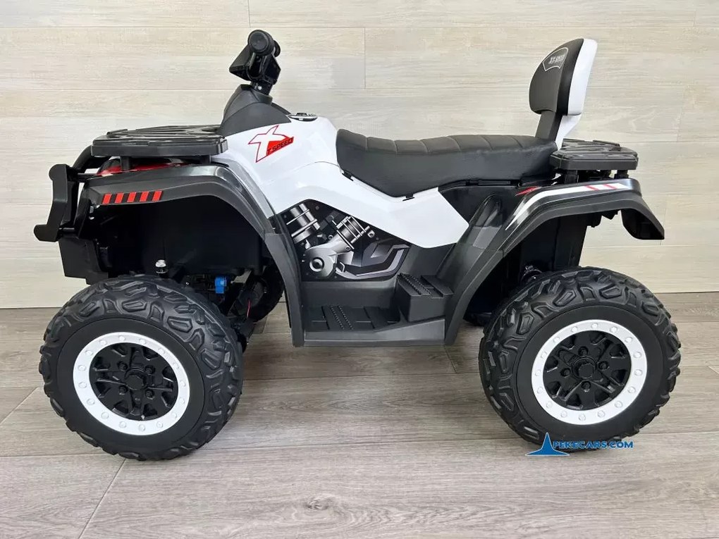 Moto 4 Eléctrica para crianças XT-SPEED 24V, 4x4, Rodas de borracha, Assento em couro sintético Branca