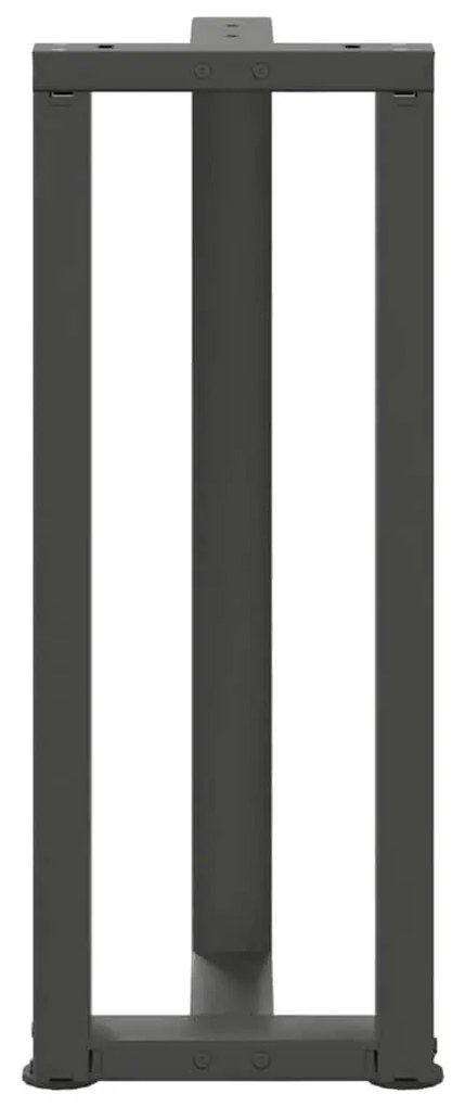 Pés de mesa de console em forma de T, 2 peças, antracite, 38x25x(72-73