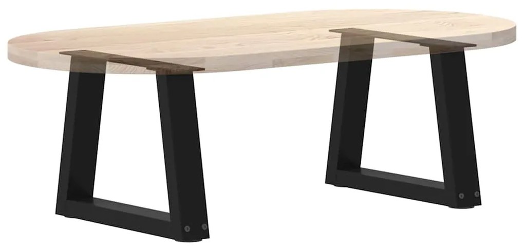 Pés para mesa de centro em V 2 peças preto 30x(30-31,3) cm aço