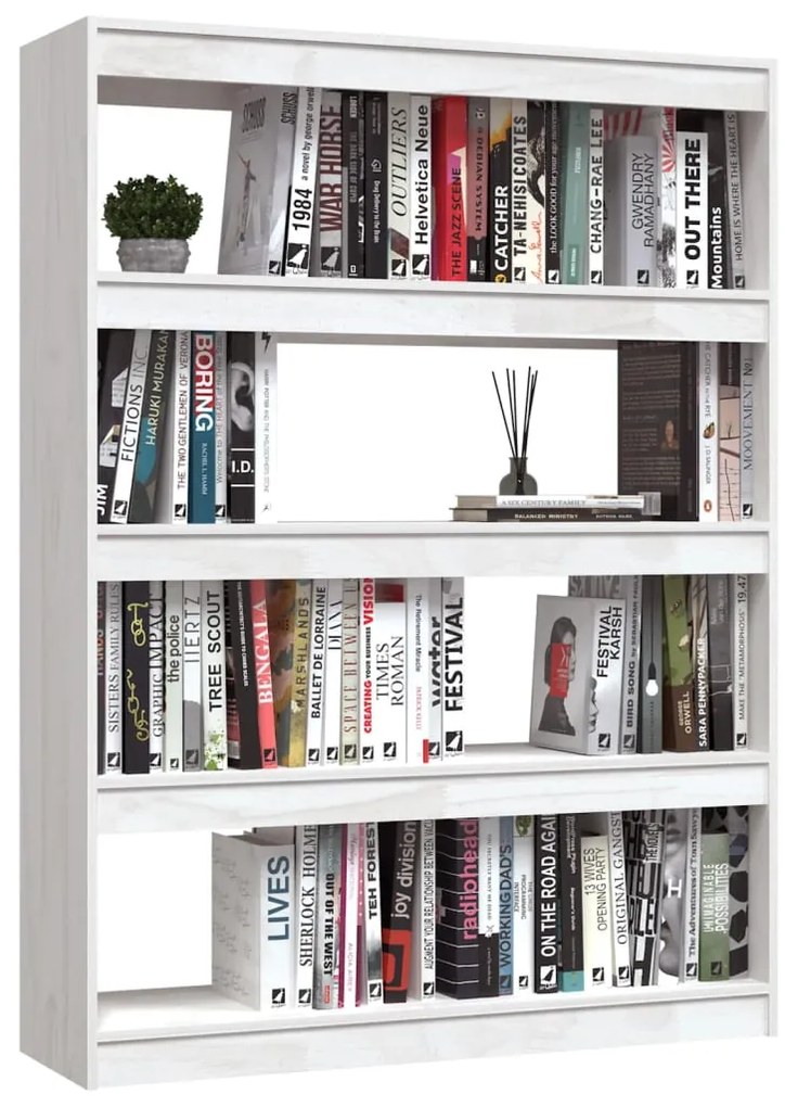 Estante/divisória 100x30x135,5 cm pinho maciço branco
