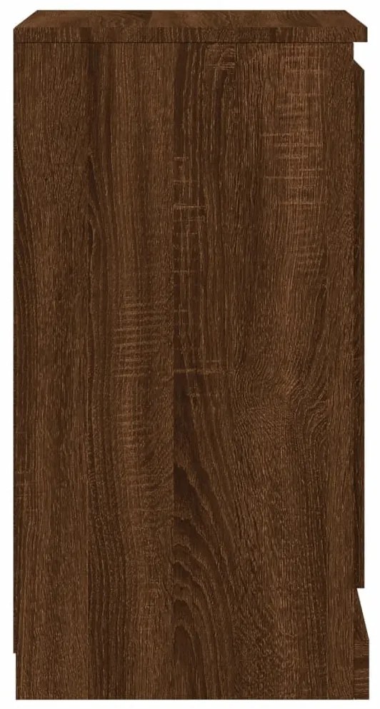 Aparadores 2 pcs 37,5x35,5x67,5 deriv.madeira carvalho castanho