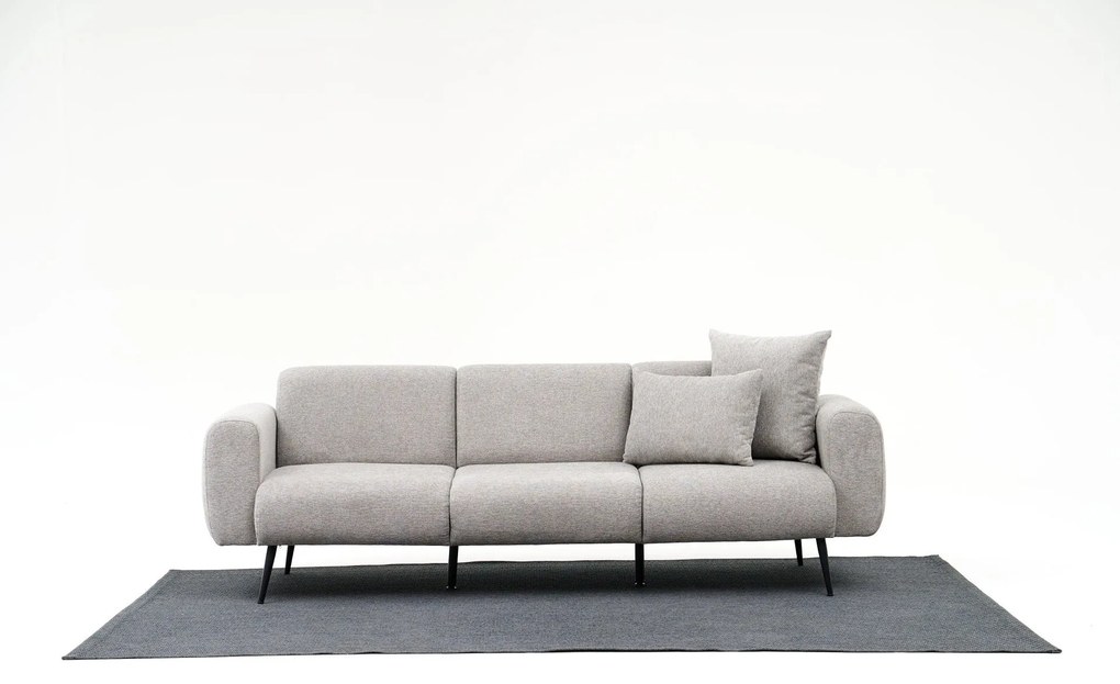 Sofá de 3 Lugares Side – Cinzento Claro – 235x77x82 cm