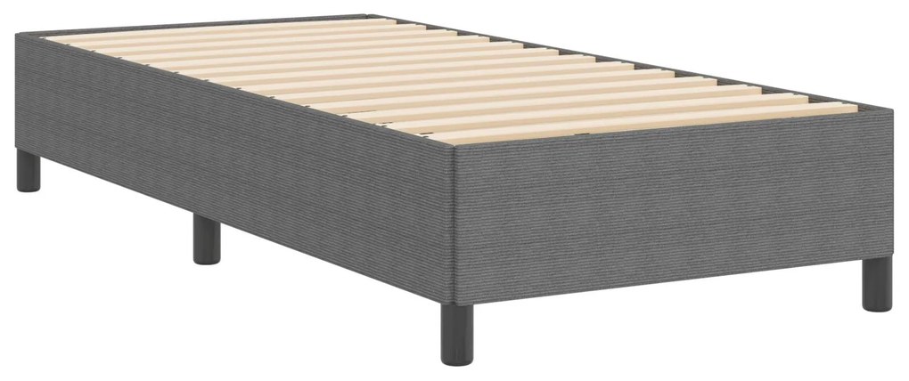 Estrutura de Cama vidaXL Cinzento-claro 90x200 cm Tecido de Corduroy