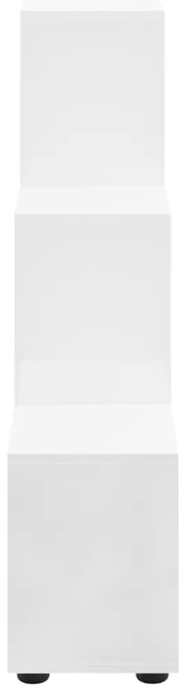 Estante em escada derivados de madeira 107 cm branco brilhante