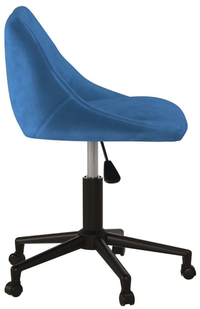 Cadeira de jantar giratória veludo azul