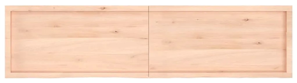 Prateleira de parede 200x50x(2-6)cm carvalho maciço não tratado