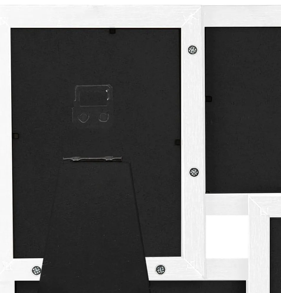 Moldura para 4x(13x18 cm) fotografias MDF branco