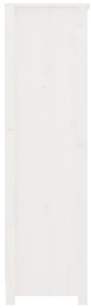 Estante 80x35x126 cm madeira de pinho maciça branco