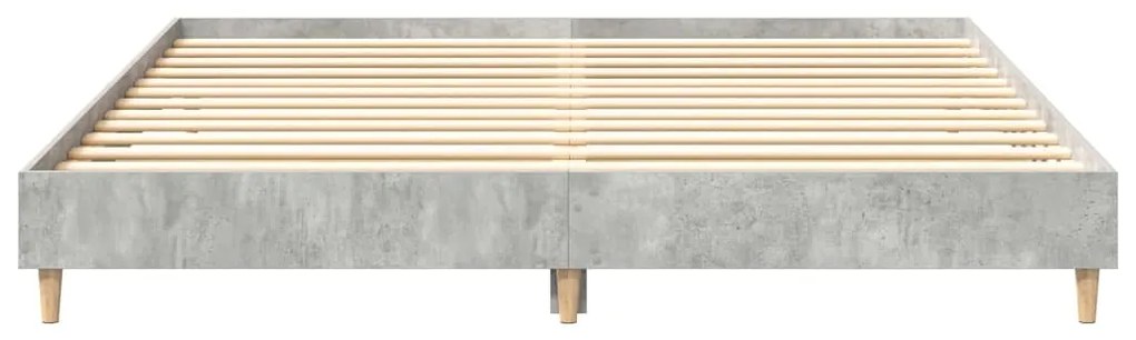 Estrutura de cama sem colchão 200x200 cm cinzento cimento