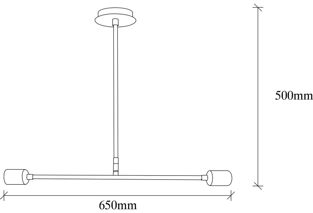 Chandelier Flower – Preto – 65 x 12 cm