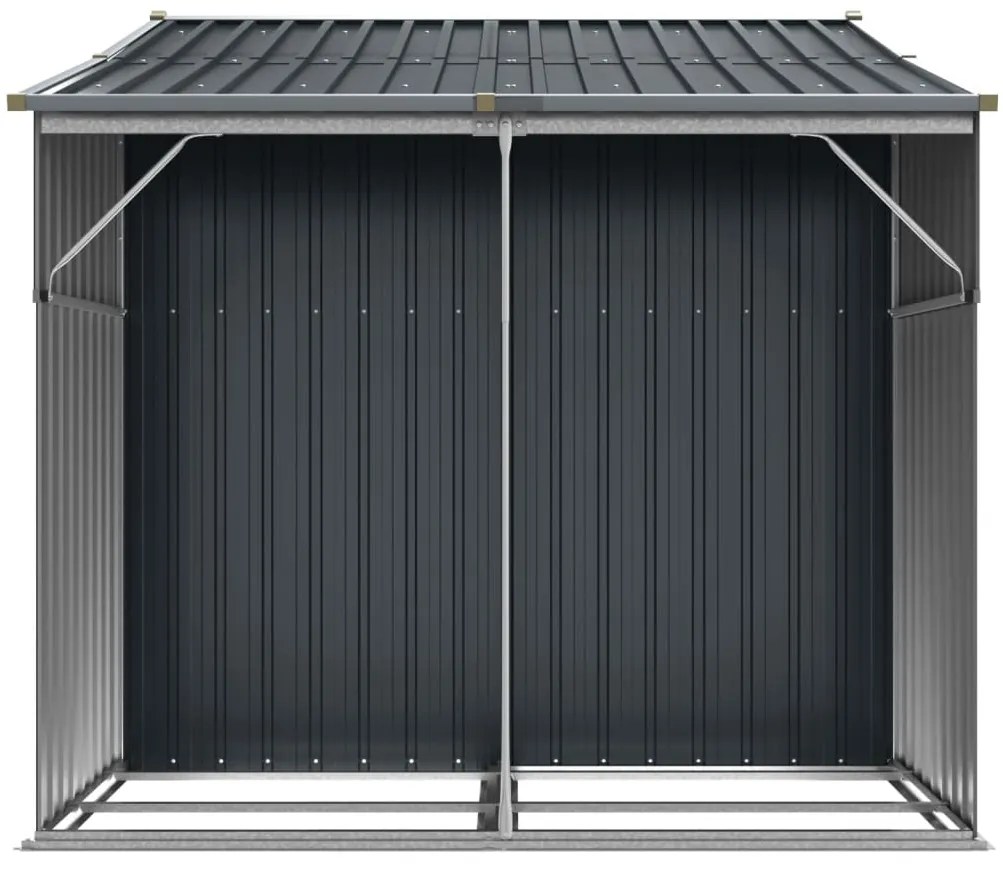 Abrigo de jardim 277x192,5x179 cm aço galvanizado antracite