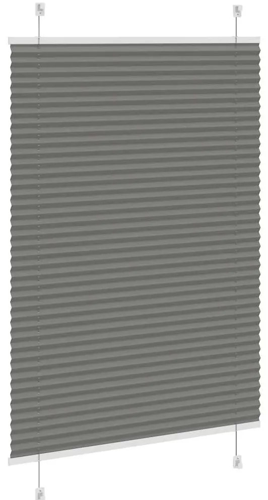 Antracite Plissada Cega 90x100 cm Largura Tecido 89,4 cm