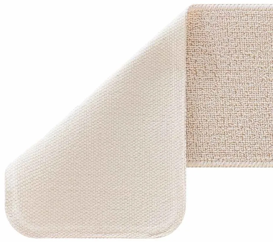 Tapetes de Escada vidaXL com Base de Látex Creme 25x60 cm