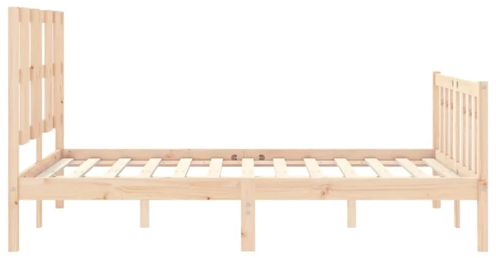 Cama sem colchão 140x200 cm madeira de pinho maciça