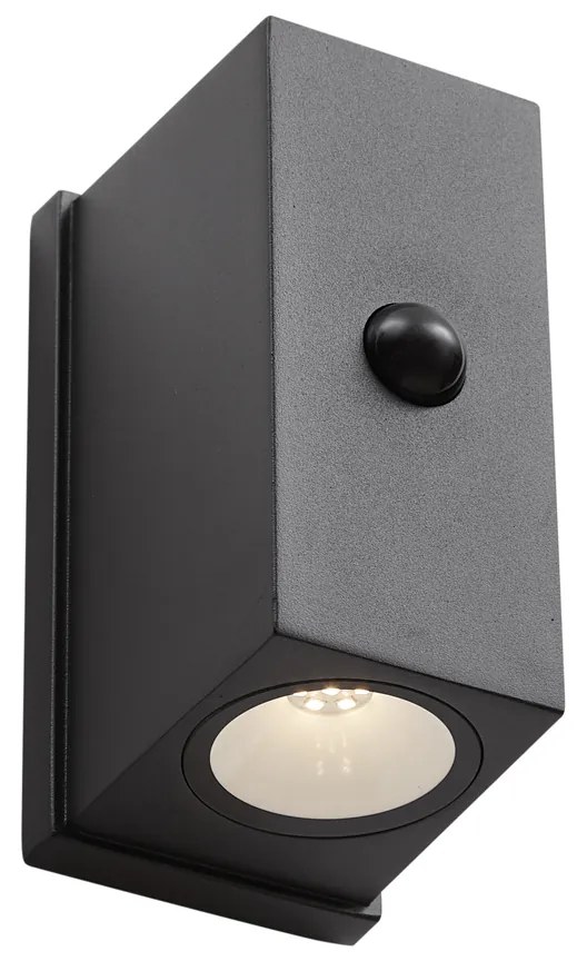 Candeeiro de Parede Preto Sensor Lux Magnético Incl. LED Recarregável - Baleno Moderno