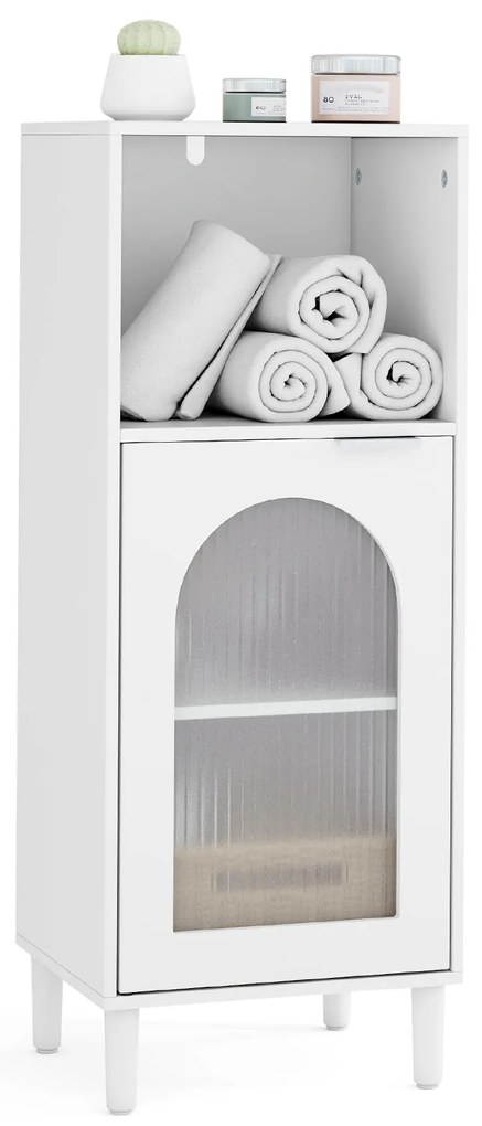 Conjunto de 2 cadeiras de jantar modernas, cadeira de cozinha com assento acolchoado e encosto curvo ergonômico, desliza ajustável, branco