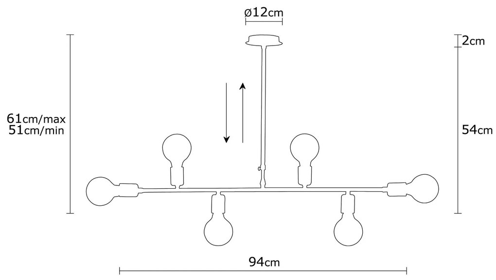 Chandelier Truva – Branco – Diâmetro 94 cm
