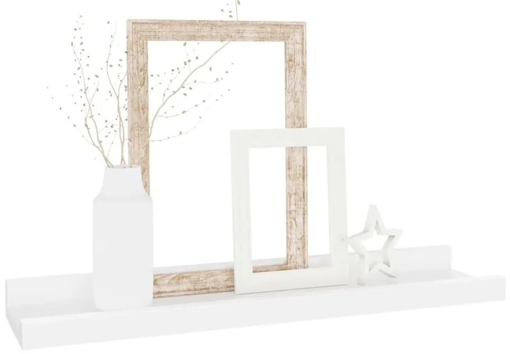 Prateleiras de parede 4 pcs 40x9x3 cm branco