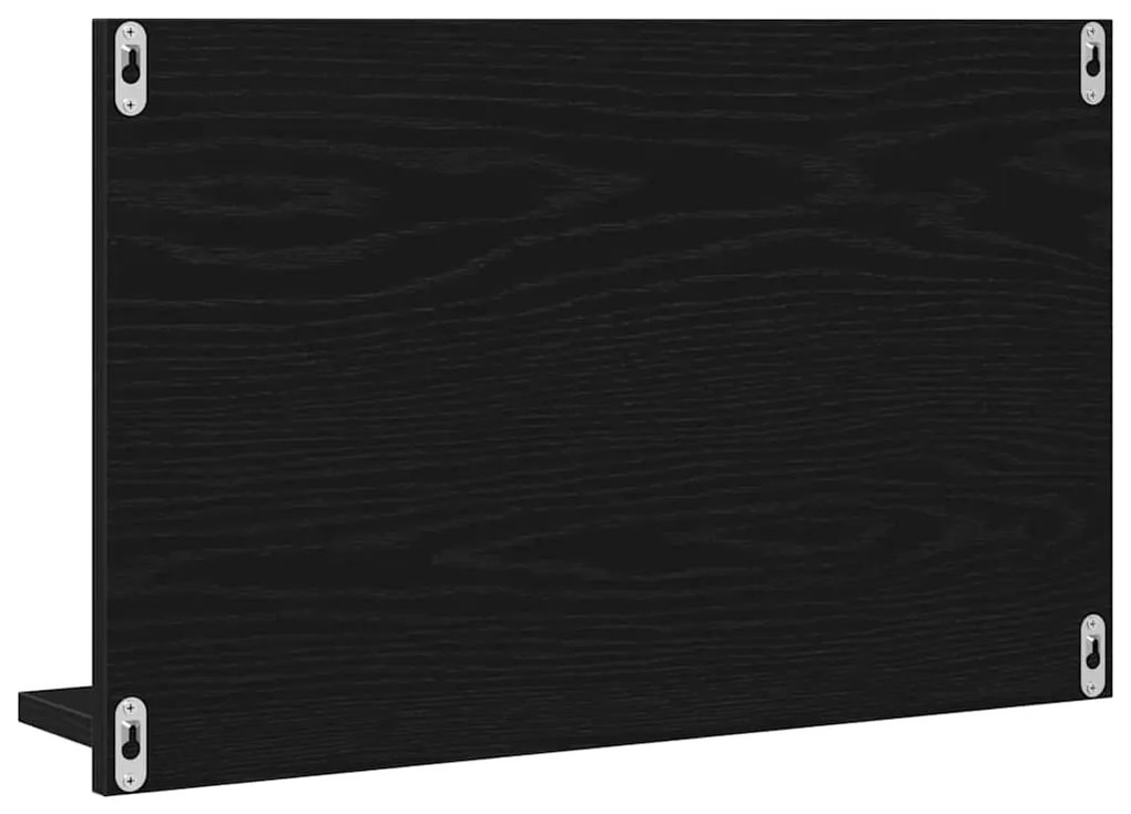 Espelho de Casa de Banho vidaXL em Carvalho Preto 60x10,5x37 cm em Mad