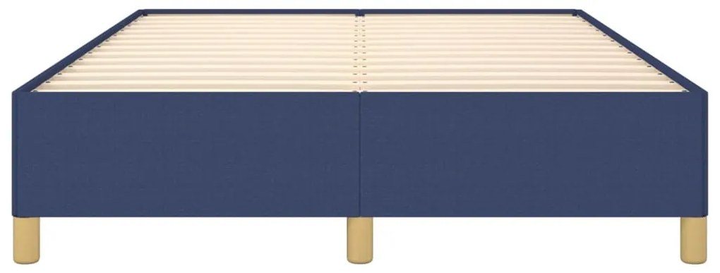 Estrutura de cama sem colchão 140x190 cm tecido azul