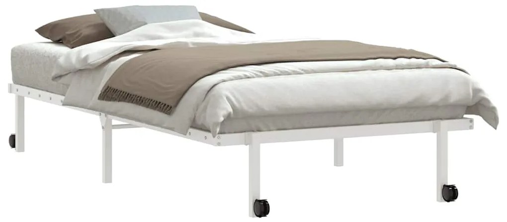 Estrutura de cama sem colchão Dobrável 100x200 cm aço branco