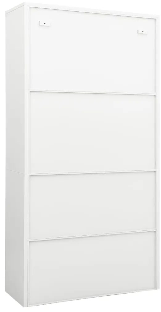 Armário de escritório 90x40x180 cm aço branco