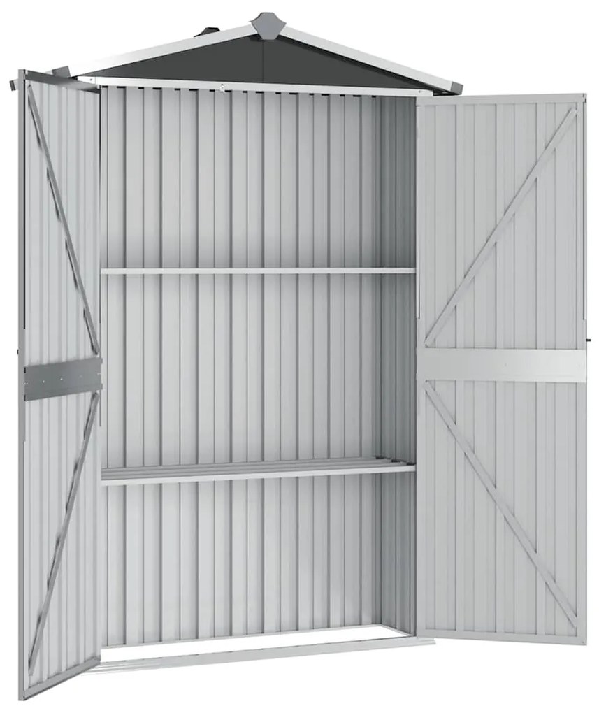 Abrigo de jardim 116x45x175 cm aço galvanizado antracite