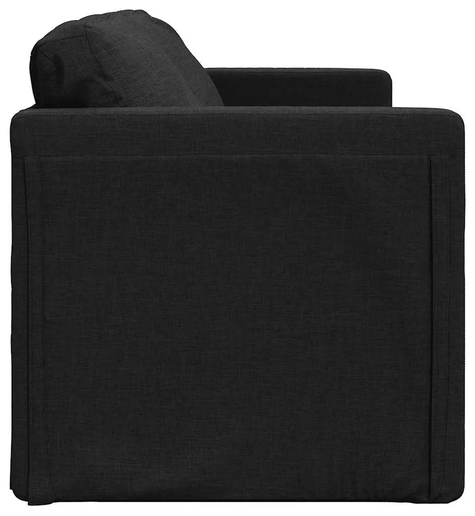 Sofá-cama sem pés 112x174x55 cm tecido preto