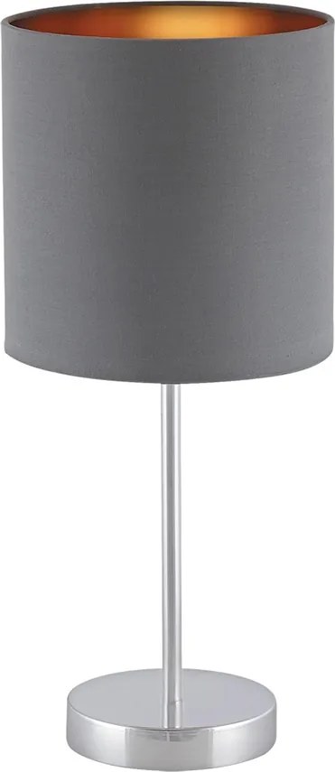 Rabalux 2538 - Lâmpada de mesa MONICA 1xE27/60W/230V cinzento