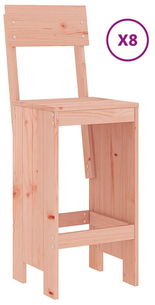9 pcs conjunto de bar para jardim madeira de douglas maciça
