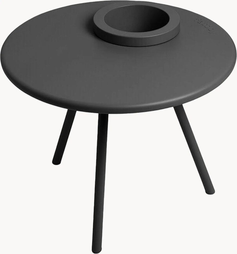 Mesa de centro redonda para jardim com vaso para plantas Bakkes