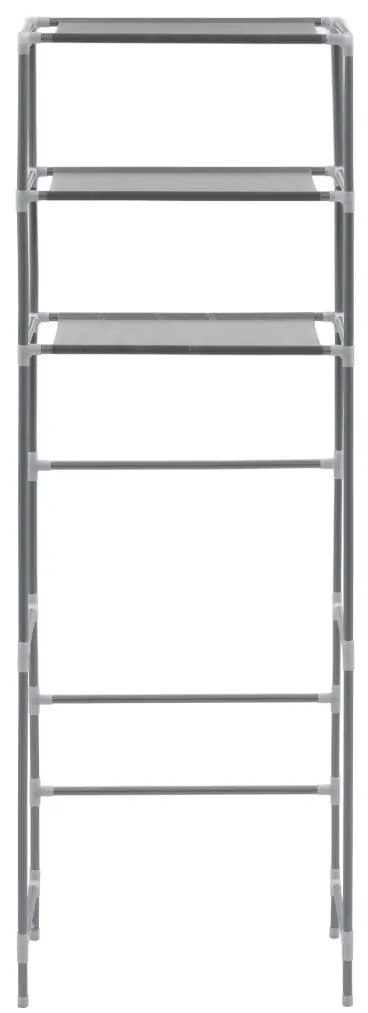 Estante de 3 prateleiras p/ casa de banho 53x28x169 cm prateado