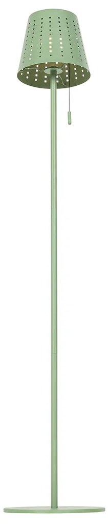 Candeeiro de pé exterior verde com LED regulável em 3 níveis a energia solar - Ferre