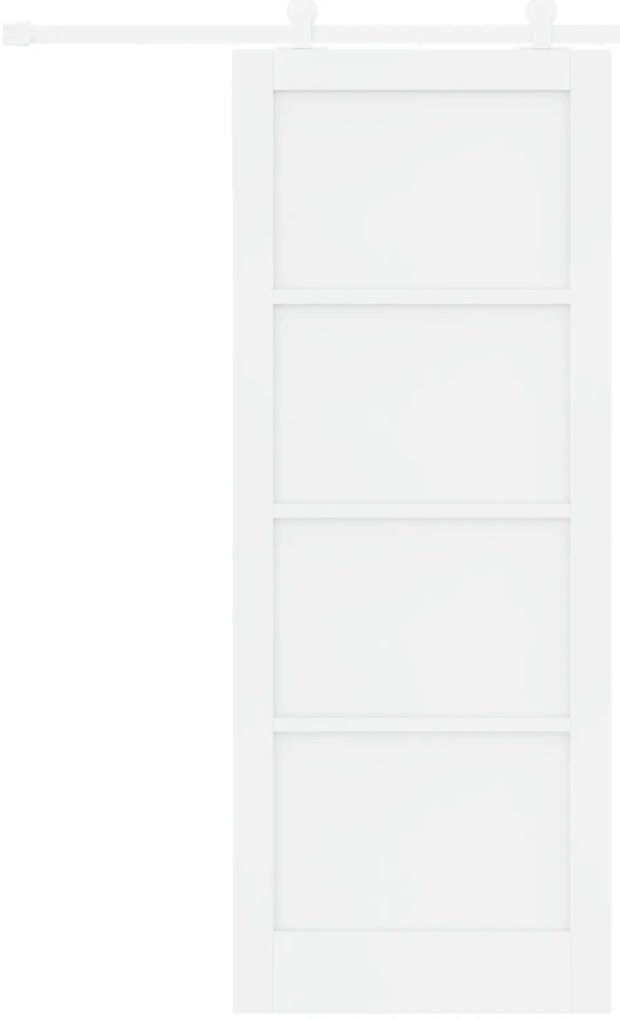 Porta Deslizante vidaXL com Conjunto de Hardware Branca 83x211 cm Made