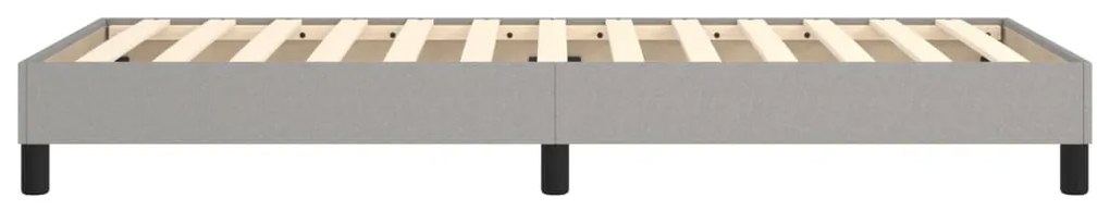 Estrutura de cama sem colchão 90x190 cm tecido cinzento-claro