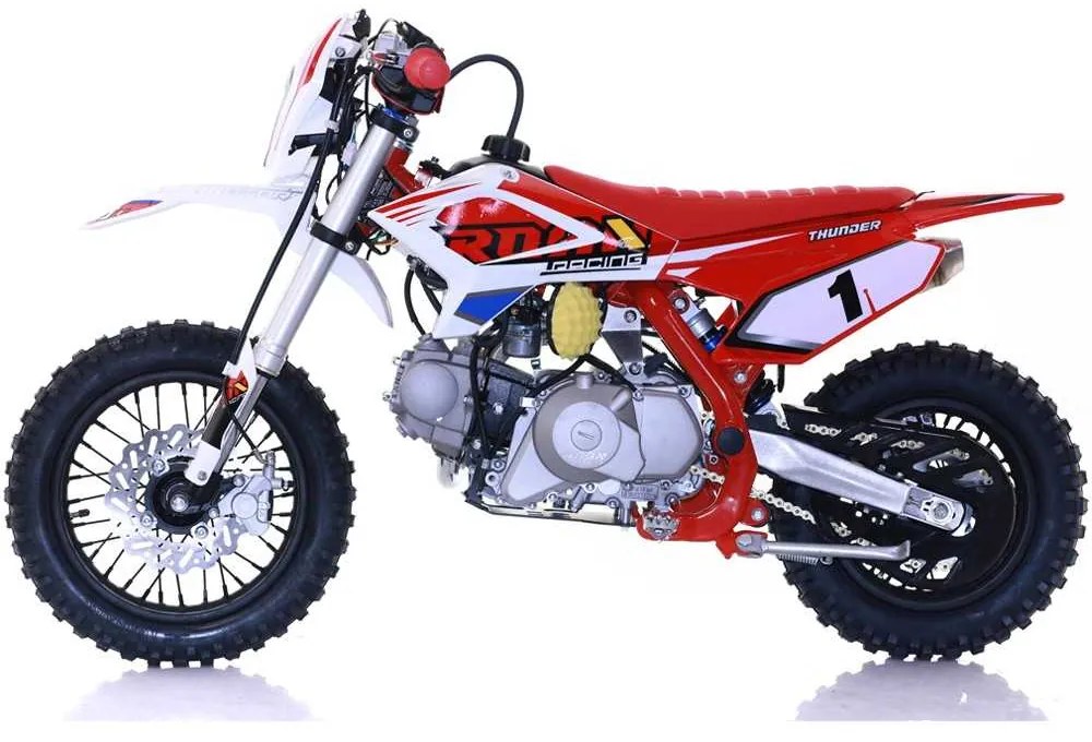 Mini moto infantil Pit bike automático 90cc Apollo Thunder Vermelha