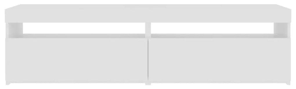 Móveis de TV com luzes LED 2 pcs 75x35x40 cm branco brilhante
